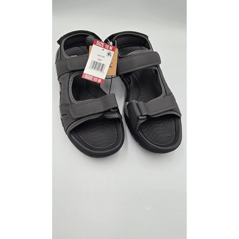 Eddie Bauer Anchor Mens Grey Sport Sandals Adjustable Straps Size 10M NEW